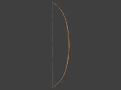 Wooden bow Low-poly 3D model