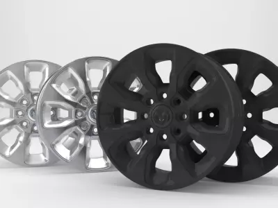 5th GEN RAM STOCK 8 LUG RIM 3D model