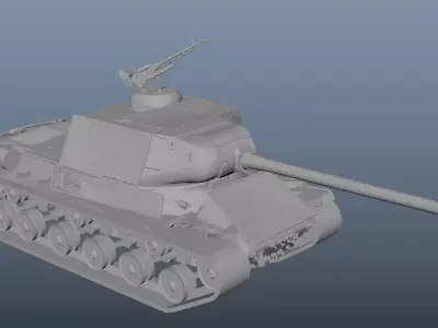 IS-2 Ver 1945 Low-poly 3D model