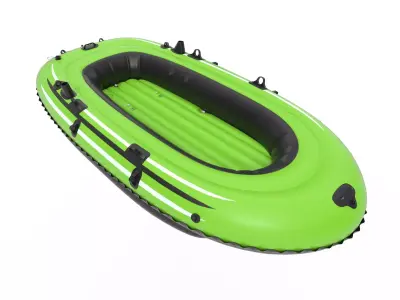 Inflatable Boat Raft 3D Model Low-poly 3D model