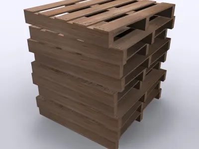 Wood Pallets 3D model