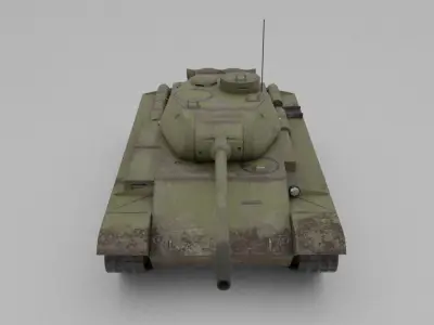 T-44 Medium Tank  Low-poly 3D model