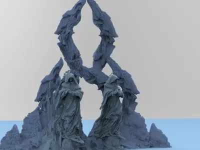 Zadkiel Grand mountain 3D model