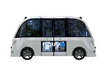 Driverless shuttle bus Navya Arma low polygon Low-poly 3D model
