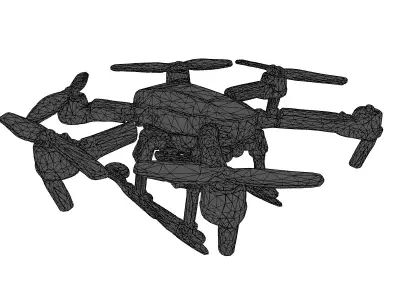 Realistic Quadcopter Drone 3D Model Low-poly 3D model