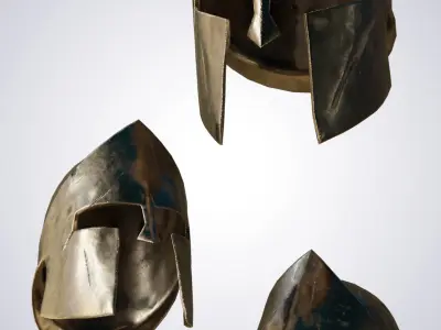 Greek helmet Low-poly 3D model purchase