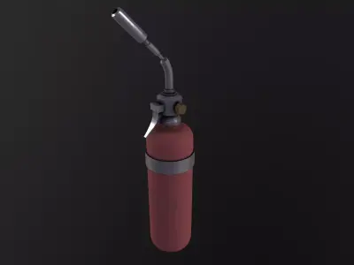 Blowtorch Tool 3D Model Low-poly 3D model