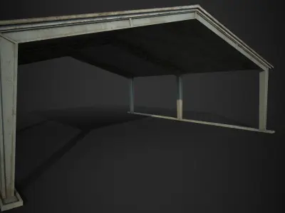 S-size Hangar Low-poly 3D model