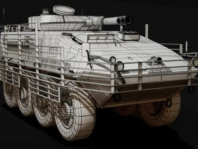 military tank Low-poly 3D model