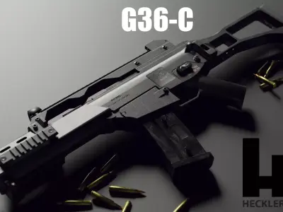 g36 c - low poly - Heckler Koch Low-poly 3D model