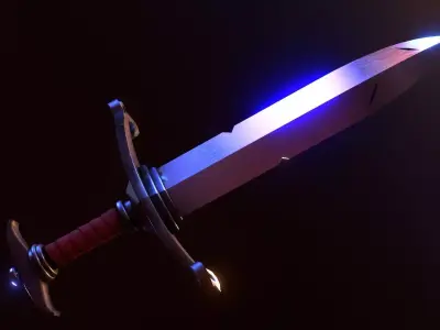 LowPoly Dagger sword Low-poly 3D model