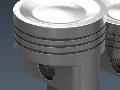Engine piston 3D model by NoneCG - PBR