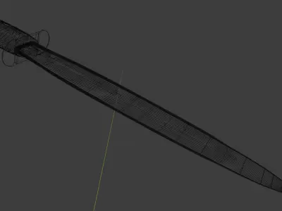 Dagger from damascus steel Low-poly 3D model