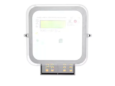 Phase AC Static Electricity Meter 3D Model Industrial Equipment Free low-poly 3D model