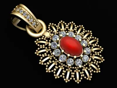 ANTIQUE LUXURY PEAL PENDANT 3D PRINTABLE MODEL  3D print model purchase