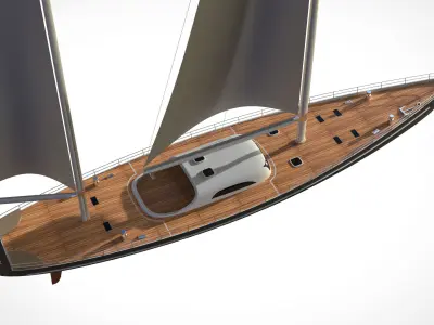 Sail yacht 3D model