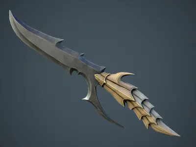 Stylized Fantasy Dagger Pack Low-poly 3D model purchase