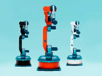 Industrial Robot Low-poly 3D model purchase