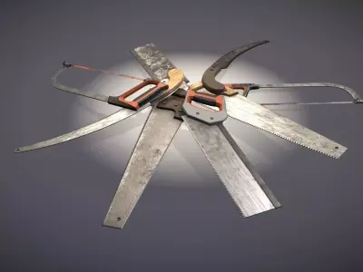 Saw Pack Low-poly 3D model