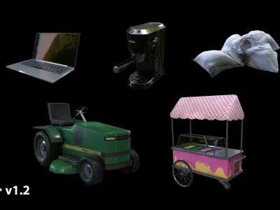 Environment Props that bring your game to life Low-poly 3D model