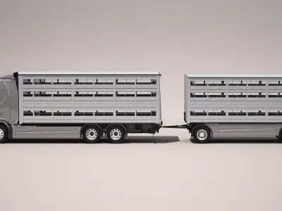 Livestock Tandem Truck 3D model