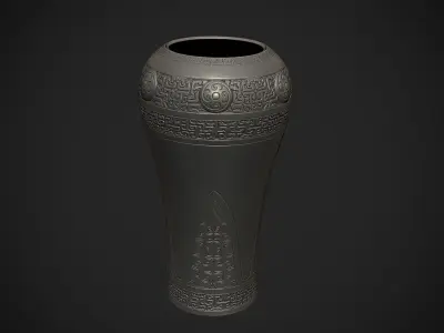 Antique Shang and Zhou bronze vase for print 3D print model