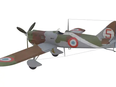 Dewoitine D510 Low-poly 3D model