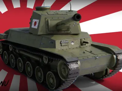 Chi-Nu Japanese Tank 3D model