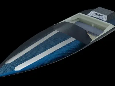 Fast Boat Low-poly 3D model