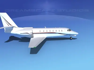 Cessna 680 Citation Sovereign V09 3D model