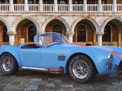 Shelby Cobra 1965 Rigged 3D model