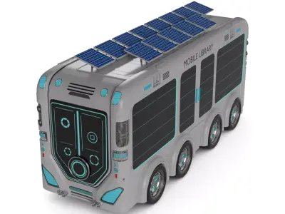 Mobile Library 3D model 2