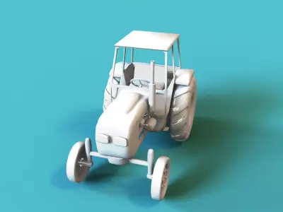Tractor Low Poly 3D model