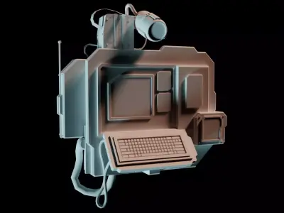 Science fiction information box Free low-poly 3D model
