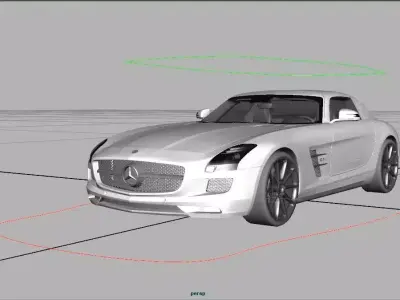 Rigged Mercedes Benz SLS AMG Free low-poly 3D model