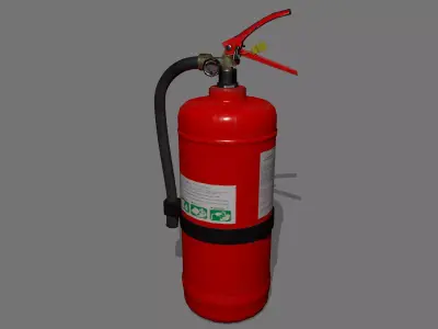 Game Ready fire extinguisher prop 3D model