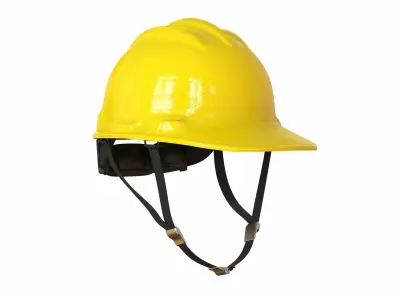 worker Safety helmet with belt Low-poly 3D model