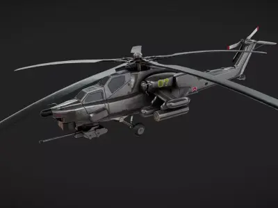 Mil Mi-28 Low-poly 3D model