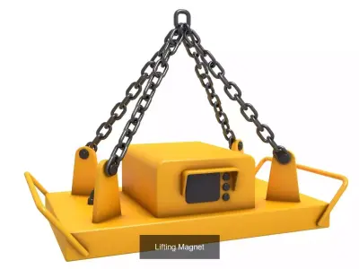Lifting Magnet  collection 3D Model Pack