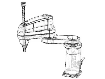 Denso 4-Axis SCARA Robots HS45452 Free 3D model