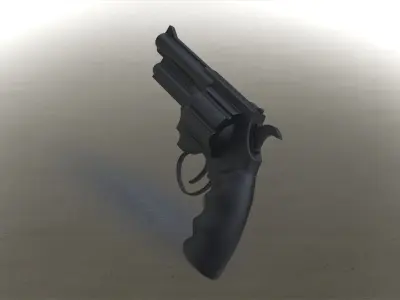 Revolver Gun Free 3D model