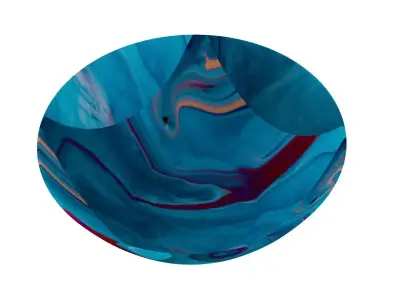 Sky Blue Color Bowl 3D model