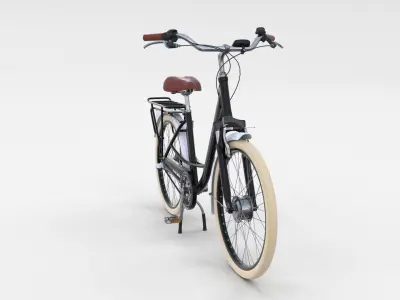 City Bicycle Black 3D model