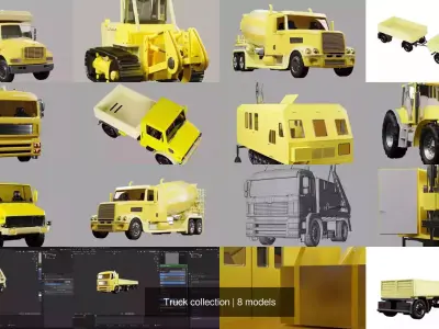 Truck collection 3D Model Pack purchase