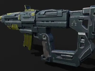 Sci-Fi Rifle - AR MKX IV Low-poly 3D model
