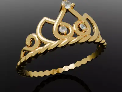 crown ring 3D print model