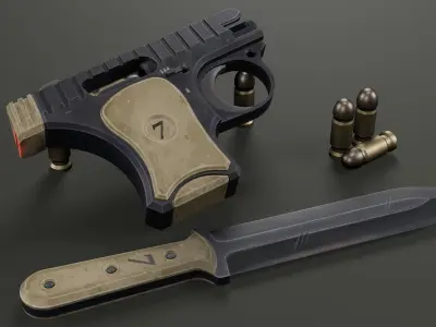 Stylized weapons 3D Model Collection