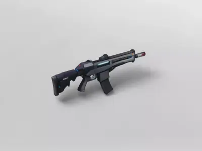 Futuristic Tactical Assault Rifle 3D Model 3D model purchase