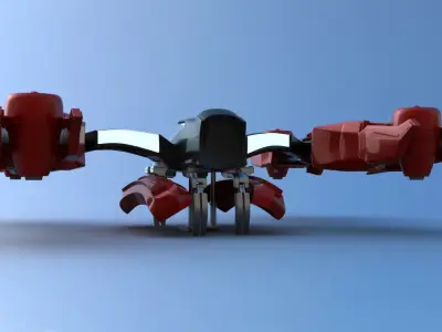 Futuristic Jet Quadcopter Aircraft 3D model
