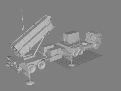 3d model missile launcher Free 3D model